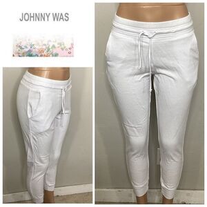 New Johnny Was Calme white sweatpants. XL. Retails $148